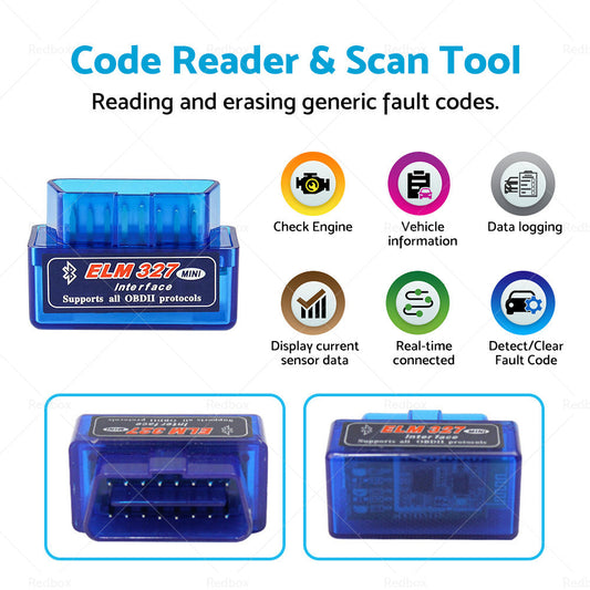 OBD2 II Bluetooth Car Scanner Torque Suitable For IOS Android CAN Auto Scan Tool-1