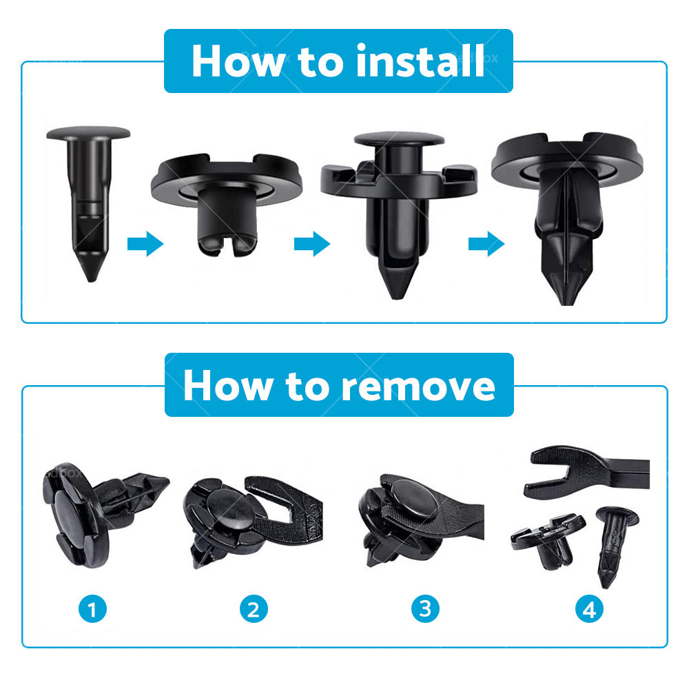8mm Clips Fits For Nissan GU Patrol Inner Guard Liner Grille Retainer Fastener-2