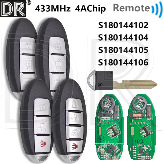 Great 4A Chip 433Mhz S180144102/104/105/106 Proximity Car Remote Control Key for Nissan Rogue Qashqai X-Trail 2014 2015 2016