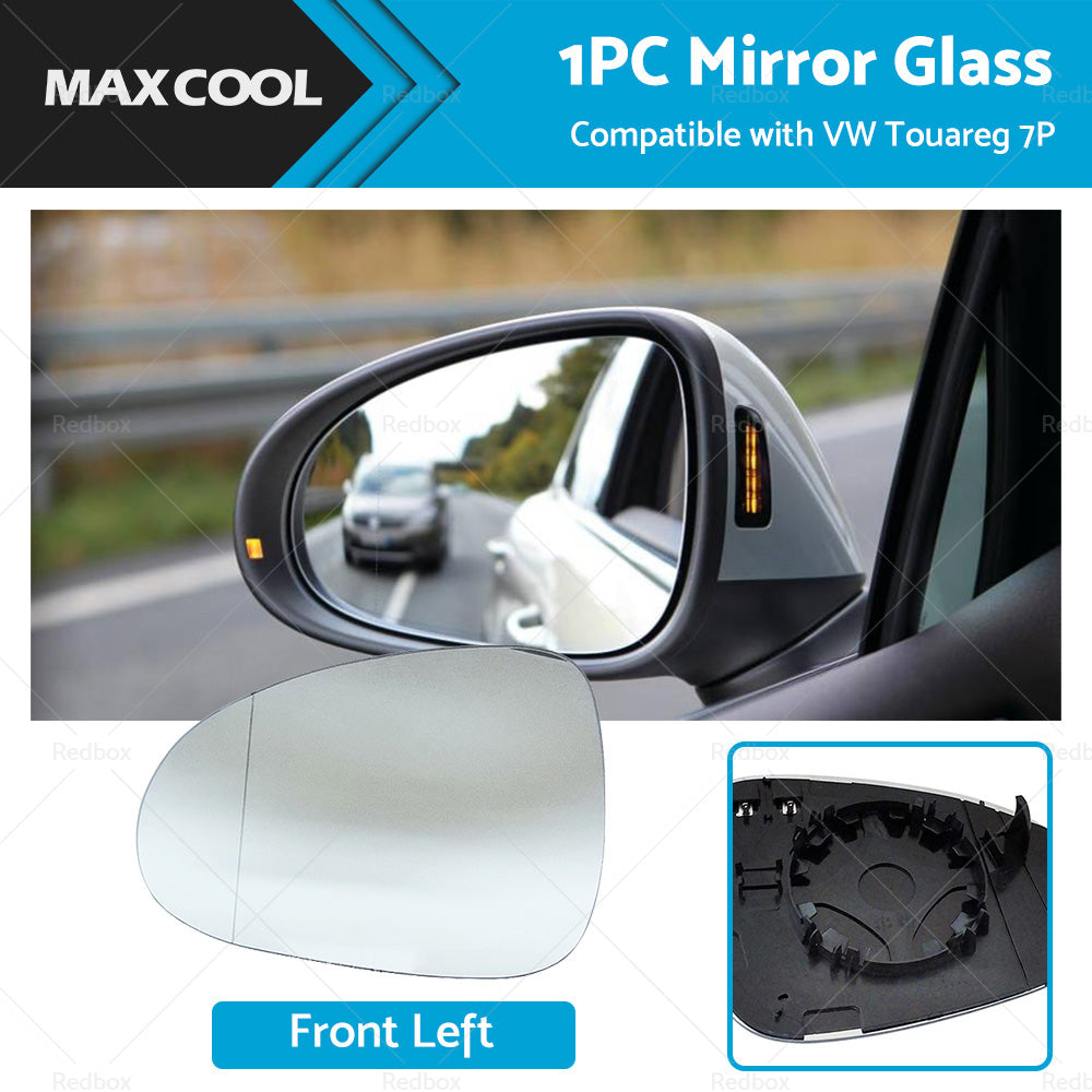 Suitable for VW TOUAREG 7P 07 or 11-2018 Left Mirror Glass Heated Convex With Base-0