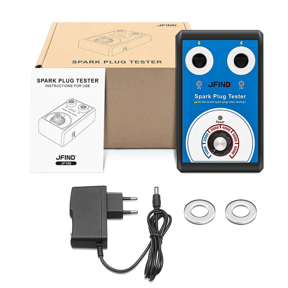 Spark Plug Tester Double Hole Diagnostic Tool Car 12V Spark Tester 0-6000Rpm Auto Engine Ignition Detector Tools